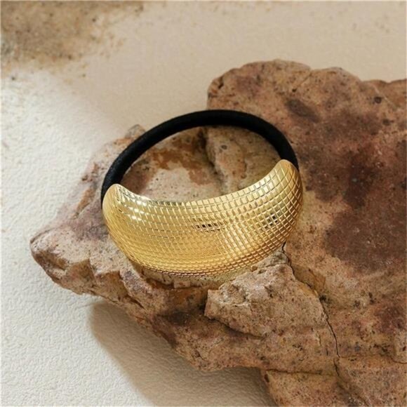 Bow Hair Ties | Gold Alloy with Strong Elastic | Durable & Stylish - Picture 3 of 6